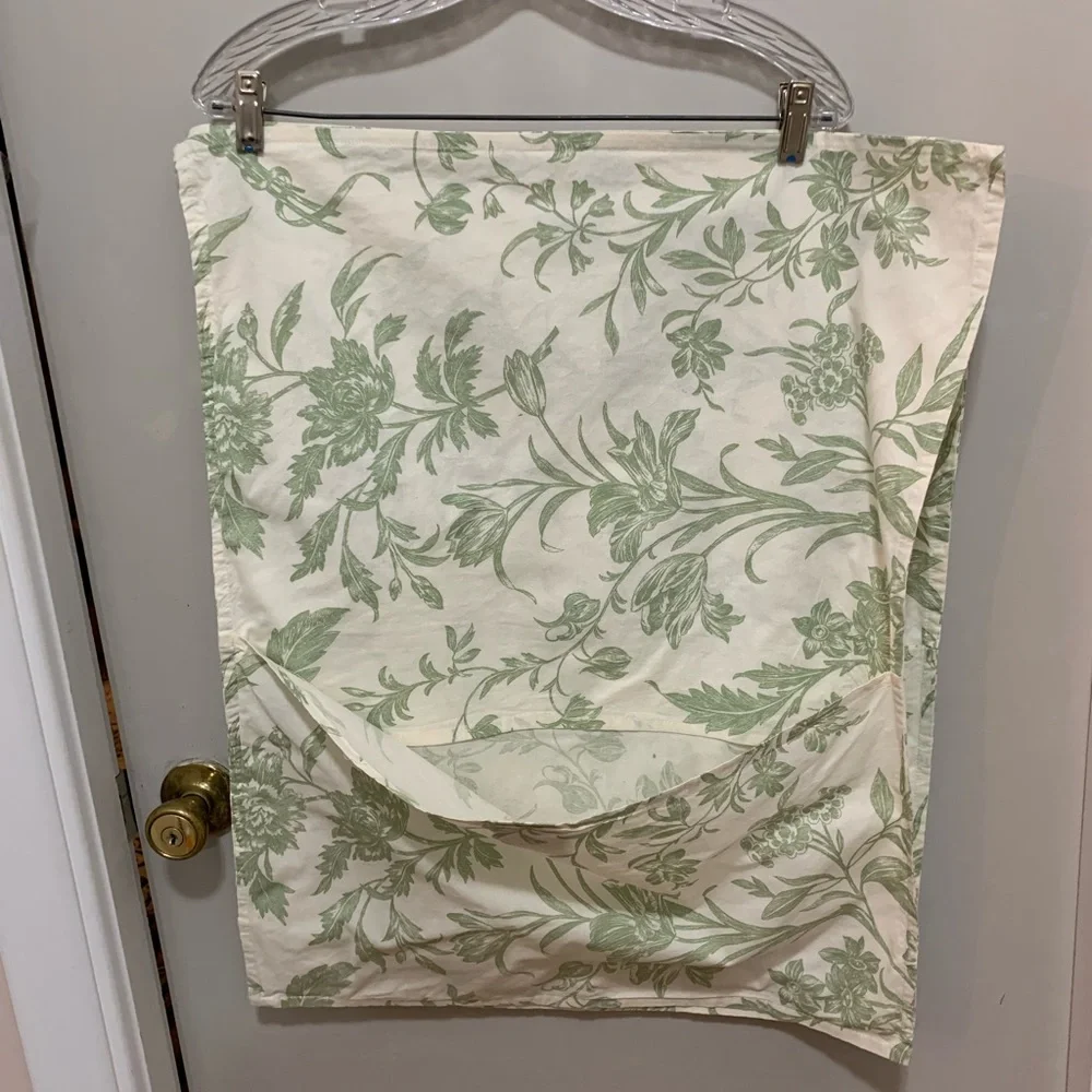 Laura Ashley Floral Green and Cream shams